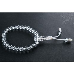   Hegyikristály csukló mala, állítható - mesterkristály médiumkő, a tisztánlátás köve