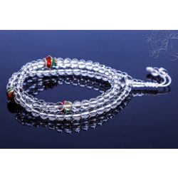   Hegyikristály mala türkiz és korall osztóval, állítható - mesterkristály, médiumkő, a tisztánlátás köve