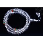 Hegyikristály mala türkiz és korall osztóval, állítható - mesterkristály, médiumkő, a tisztánlátás köve