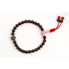 Gránát csukló mala, türkiz és korall osztóval, állítható - az önbizalom, a vállalkozókedv és a szexuális hódítás köve