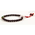 Gránát csukló mala, türkiz és korall osztóval, állítható - az önbizalom, a vállalkozókedv és a szexuális hódítás köve