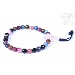   Turmalin csukló mala, prémium minőség, gumis - a jó kapcsolatok köve