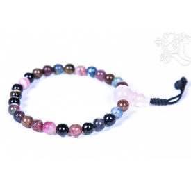   Turmalin csukló mala, prémium minőség, gumis - a jó kapcsolatok köve