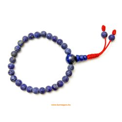   Lápisz lazuli matt csukló mala, gumis - a gyógyító gondviselés köve