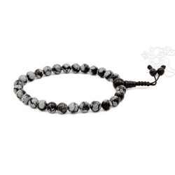   Hópehely obszidián csukló mala, állítható - a spontán megvalósítás és feloldódás köve