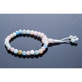   Berill csukló mala, gumis - a bizalom és a gondosság köve