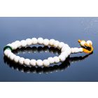 Fehér csont csukló mala jade osztóval, állítható - mulandóság és újjászületés