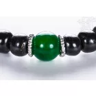 Fekete csont csukló mala jade osztóval, gumis - mulandóság és újjászületés