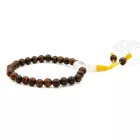 Vörös tigrisszem/macskaszem csukló mala, gumis - a ravaszság, a pénz és a gazdagodás köve