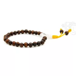   Vörös tigrisszem/macskaszem csukló mala, gumis - a ravaszság, a pénz és a gazdagodás köve