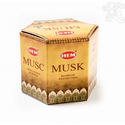 Hem pézsma (musk), visszaáramló (backflow) kúpfüstölő