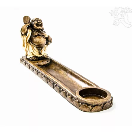 Nevető Buddha füstölő égető és mécsestartó