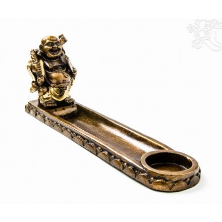 Nevető Buddha füstölő égető és mécsestartó