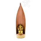 Ganesha színes rezin szobor pálmalevéllel