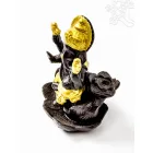 Ganesha lótuszon füstölő égető, visszaáramló füstölőkhöz