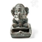 Ganesha kő szobor, füstölő égető - 12 cm