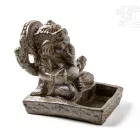 Ganesha kő szobor, mécsestartó - 12 cm
