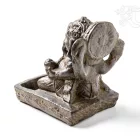 Ganesha kő szobor, mécsestartó - 12 cm
