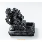 Ganesha kő szobor, mécsestartó - 12 cm