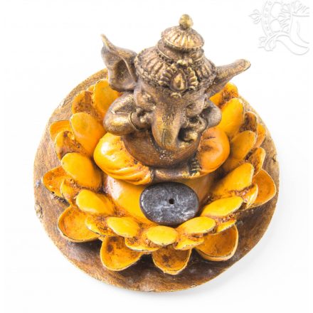Ganesha lótuszban füstölő égető