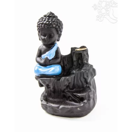 Buddhás rezin füstölő égető, visszaáramló füstölőkhöz - kék