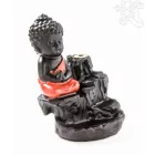 Buddhás rezin füstölő égető, visszaáramló füstölőkhöz - narancspiros