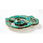 Alumínium füstölő égető - Om, türkiz