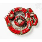 Alumínium füstölő égető - Om, piros