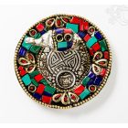 Alumínium füstölő égető, kerek - elefánt, színes