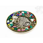 Alumínium füstölő égető, kerek - elefánt, színes