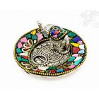 Alumínium füstölő égető, kerek - elefánt, színes