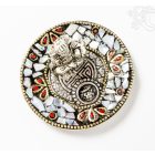 Alumínium füstölő égető, kerek - Ganesha, gyöngyház