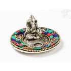 Alumínium füstölő égető, kerek - Ganesha, színes