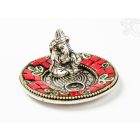 Alumínium füstölő égető, kerek - Ganesha, korall