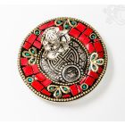 Alumínium füstölő égető, kerek - Ganesha, korall