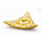 Mozaikos háromszög alakú kerámia füstölő égető - arany