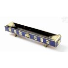 Nyitott füstölő égető Om Mani Padme Hum mantrával, Mahakalaval, lápisz berakással