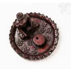 Rezin füstölő égető, vörös színű Shakyamuni Buddha