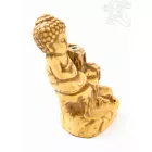 Imádkozó Buddhás rezin füstölő égető, visszaáramló füstölőkhöz - csont színű