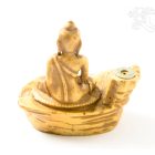 Shakyamuni Buddha rezin füstölő égető, visszaáramló füstölőkhöz - csont színű