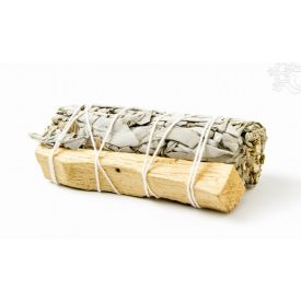   Szárított fehér zsálya és palo santo füstölő köteg - 25 g