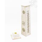 Fa torony alakú füstölő égető - Életvirág díszítéssel