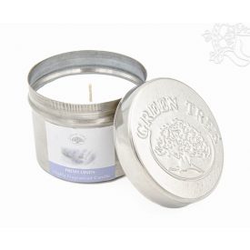   Green Tree prémium minőségű szójaviasz gyertya, friss ágynemű