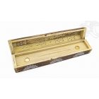 Fa, zárható, fekvő füstölő égető mandalával