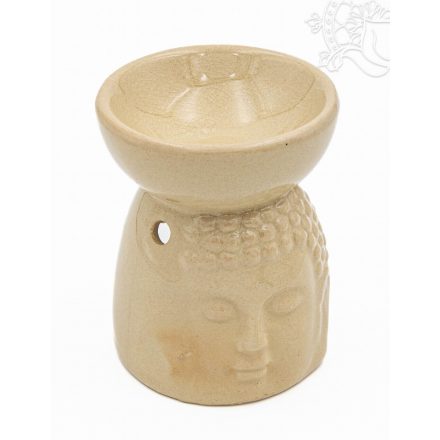 Drapp kerámia illatmécses Buddha fejjel – 11,5 cm