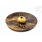 Fa füstölő égető lótusszal, sötét színű - 7,5 cm