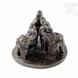 Agyag elefántos füstölő égető - 7 cm