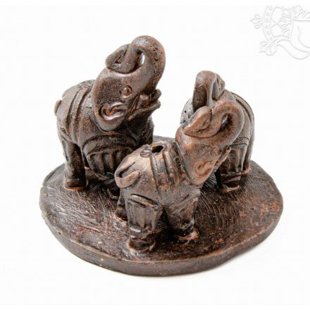 Agyag elefántos füstölő égető - 7 cm