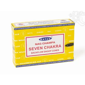 Satya 7 csakra, visszaáramló (backflow) kúpfüstölő