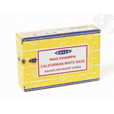 Satya kaliforniai fehér zsálya, visszaáramló (backflow) kúpfüstölő